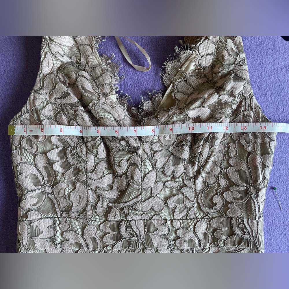Eliza J Dusty Mauve Lace Sheath Dress V-Neck Size 0 - Picture 7 of 11